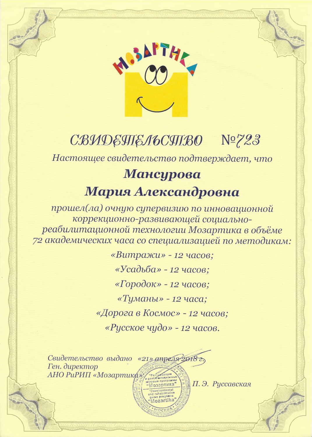 Мозартика-супервизия